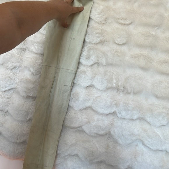 HANDCRAFTED Cream thigh high leggings made from rag & bone leather pants - Picture 3 of 7